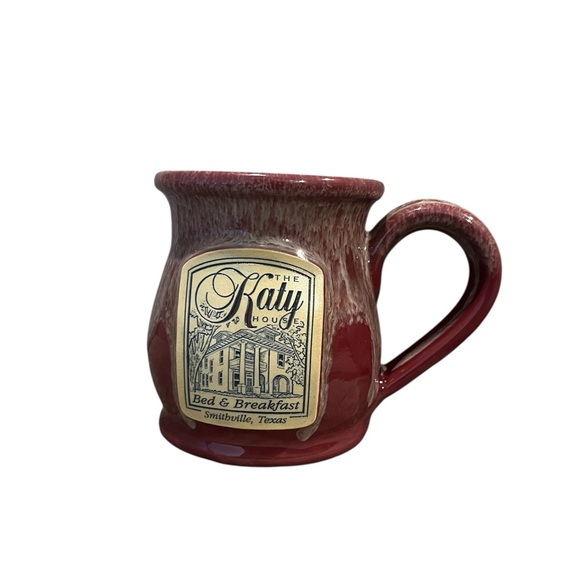 Deneen Pottery Katy House B&B Smithville Texas Mug Hand Thrown Drip Glaze - Picture 2 of 11